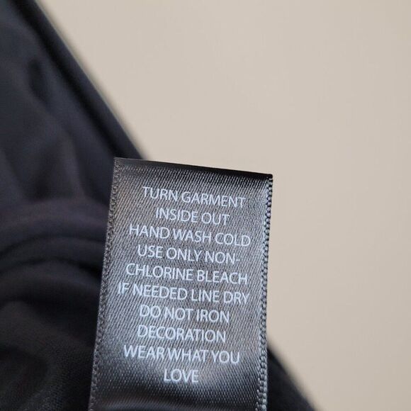 Torrid Super Soft Black Lace Trim Tye Tee Long Sleeve Stretch Top Black Size 0X - Picture 8 of 9